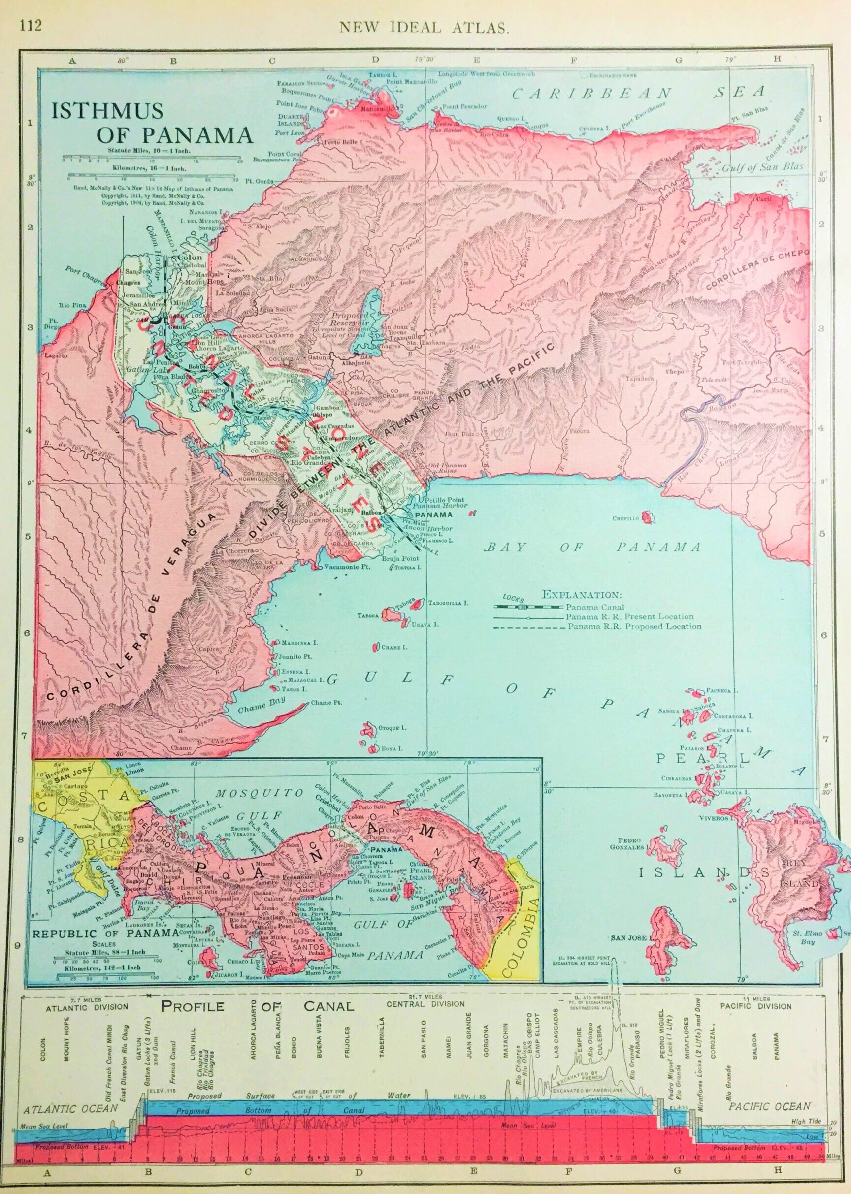 Isthmus of Panama (New Ideal Atlas)